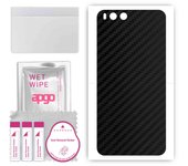 apgo Protective Skin Sticker for the back compatible with Xiaomi Mi 6, Wrap Film, Foil, Vinyl - Pattern Carbon Black