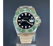 Reloj Mecánico para hombre de 41mm, reloj automático con cristal de zafiro, acero inoxidable 316, luminoso, resistente al agua, movimiento Miyota 8215, verde, Blac