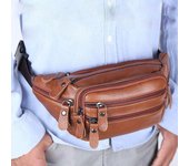 Riñonera para hombre de gran capacidad, riñonera para hombre, 7 bolsillos con cremallera, billetera móvil para deportes al aire libre negro