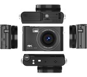 Cámara digital 4K Cámara de vídeo digital 64MP Panel táctil IPS de 3 pulgadas Enfoque automático Zoom digital 18X negro