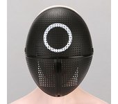 Máscara de cosplay con patrón geométrico, máscara facial completa con correas de malla ajustables, máscara de talla única para adultos para fiestas de disfraces de cosplay B