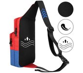 Bolsa de hombro y pecho para Nintendo Switch (Nintendo Switch Lite) - Almacenamiento protector para el juego Zelda azul/rojo