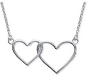 Les Trésors De Lily [H6229] - Collier Argent 'Love' argenté (rhodié) - 30x15 mm plata