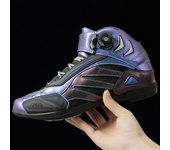Botas de moto JAHSEH para adultos, zapatos de montar en moto, botas de motociclista transpirables, zapatos antideslizantes para motociclistas para hombres y mujeres 36 azul