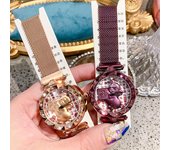 Reloj magnético Reloj Piggy Reloj giratorio Reloj impermeable para mujer Reloj de mujer Reloj de cuarzo Reloj de cerdo dorado
