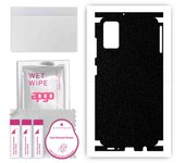 apgo Protective Skin Sticker for the back+sides compatible with Samsung Galaxy A41, Full Wrap Film, Foil, Vinyl - Pattern Matte Black