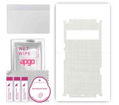 apgo Protective Skin Sticker for the back+sides compatible with Google Pixel 6 Pro, Full Wrap Film, Foil, Vinyl - Pattern White Fabric
