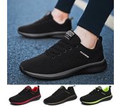 Zapatos de hombre con cordones Zapatos casuales de hombre Zapatillas de deporte ligeras y transpirables Zapatos para correr de hombre 45 rojo