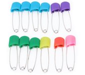 Alfileres de colores surtidos para pañales, alfileres de seguridad para pañales de tela, alfileres para coser y tejer. (Aleatorio