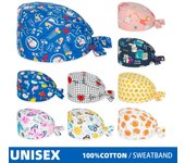 Gorro exfoliante para hombre y mujer, gorros 100% de algodón para cocina, laboratorio, dentista, gorros de enfermería, gorros de médico y enfermera, gorro quirúrgico Baotou One Size