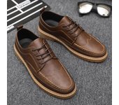 Zapatos casuales de moda para hombre, zapatos de trabajo negros transpirables de verano, nuevos zapatos de tendencia de negocios para primavera y otoño. 39 marrón