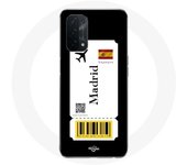 Coque pour Oppo A54 5G Billet d'avion Madrid Espagne