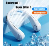 Mini ventilador portátil para colgar en el cuello, ventilador con pantalla Digital, ventilador eléctrico sin aspas, Enfriador de aire, ventiladores eléctricos recargables por USB