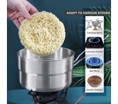 Caja de almuerzo de acero inoxidable de 1,5 l con bolsa de almacenamiento, olla de acampada para mochilero, senderismo y pesca 1.5L