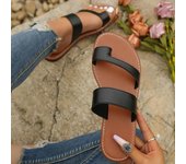 Chanclas de cuero para mujer, zapatillas, zapatos de verano, sandalias de marca de moda para mujer, zapatillas, sandalias de diseñador 39