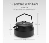 Tetera de acero inoxidable 304 para exteriores, para picnic, cafetera con pico, 1 l
