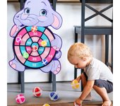 Diana con bola pegajosa para niños, tiro creativo, fiesta, deportes al aire libre, juguetes de tela para interiores, juegos de mesa educativos para niños, baloncesto elephant