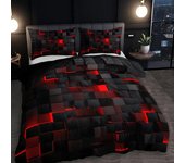 Juego de funda nórdica con cuadrícula abstracta: edredón con impresión digital suave para dormitorio o habitación de invitados. 135*200 (two-piece set)