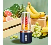 Licuadoras de zumo de frutas portátiles, Mini botella eléctrica Personal de verano para el hogar, máquina exprimidora con 6 cuchillas USB para Cocina