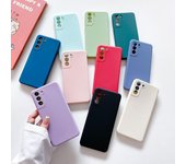 Nueva funda protectora de cámara de silicona mate cuadrada para Samsung Galaxy S25 Ultra S24 FE S23+ S22 A36 A16 A55 A06 A35 A15 5G. Samsung S22 Ultra negro
