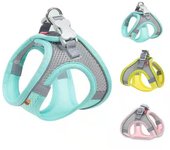Arnés para perros y gatos, chaleco con cuerda para el pecho, reflectante, transpirable, ajustable, para perros pequeños y medianos que caminan al aire libre XS azul
