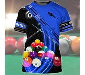 Camiseta de fitness con estampado 3D de billar y snooker para hombre, ropa de gimnasio, ropa de calle de moda, divertida camiseta unisex de manga corta S