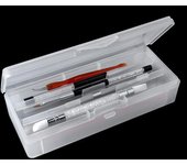 Caja de herramientas de maquillaje para almacenamiento de bolígrafos de doble capa, organizador de manicura, arte de uñas, famosa y bella