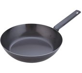 Sartén gruesa negra Endo Shoji de 36 cm, compatible con horno IH, fabricada en Japón, AHL94036 negro