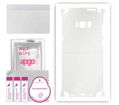 apgo Protective Skin Sticker for the back+sides compatible with Samsung Galaxy S8 Plus, Full Wrap Film, Foil, Vinyl - Pattern Matte Transparent