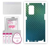 apgo Protective Skin Sticker for the back+sides compatible with Oppo Reno 6 5G, Full Wrap Film, Foil, Vinyl - Pattern Carbon Chameleon CAKA1