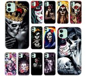 Funda de silicona para teléfono con calaveras y catrinas para Apple iPhone 13 12 Mini 11 Pro XS Max X XR 6 6S 7 8 Plus 5 SE 2020, funda suave de lujo iPhone 6 ( 6S ) Plus