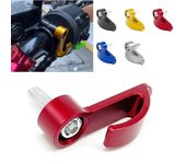 Gancho universal para motocicleta de aleación de aluminio, con un solo orificio, para casco, bolsa de transporte, soporte para moto de cross y bicicleta eléctrica.