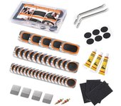 Kit de reparación de neumáticos de bicicleta MTB, reparación de pinchazos, parche de goma, pegamento, palanca, sellador de parche frío, herramienta de reparación de cámara interior de bicicleta