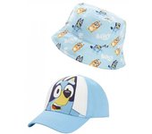 Conjunto de sombrero y gorra de pescador para niños Bluey One Size blanco/azul