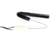 Cepillo de limpieza flexible y flexible para secadora, lavadora, refrigerador, herramienta de dragado de tuberías, color negro negro