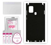 Adhesivo protector apgo para la parte trasera y laterales compatible con Samsung Galaxy A21s, película envolvente, lámina de vinilo - Matriz de patrones
