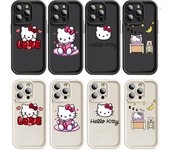 Funda D-9 de Hello Kitty para iPhone 15, 14, 13, 12 y 8 Plus, Samsung S24, S23 Ultra, A04S, A05S, Huawei P40, P50, P60, Nova 11 Pro Max, OPPO A17K y Reno 10 iPhone 11 aero