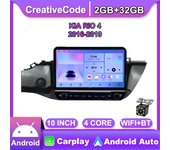 Radio de coche Android para KIA RIO 4 2016-2019 con botón perilla reproductor Multimedia de 10 pulgadas navegación GPS Carplay 2 + 32GB
