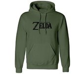 Legend Of Zelda Sudadera con capucha unisex con logotipo y escudo para adultos S verde