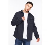 Crosshatch Chaqueta polar Dakari para hombre L azul oscuro
