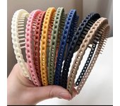 1 pinza para el pelo, diadema de Color esmerilado, banda antideslizante para mujer, diadema de presión Simple, accesorios para el cabello para la cara beige