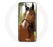 Coque pour samsung galaxy S6 edge Quarter Horse Marron Race de cheval