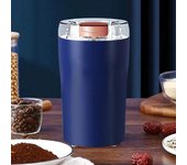 1 juego de molinillo eléctrico semiautomático de 350 ml, 4 cuchillas afiladas, gran potencia, alta velocidad de rotación, bajo nivel de ruido, molinillo de café, suministros de cocina EU azul oscuro