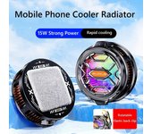 Enfriador magnético para teléfono móvil Ventilador de enfriamiento giratorio para teléfono Clip trasero Radiador semiconductor Enfriador de teléfono celular RGB de enfriamiento potente