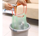Bolsa de basura con cordón de cierre automático para el hogar, cocina, portátil, gruesa, desechable, negra, grande, económica verde