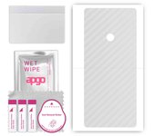 apgo Protective Skin Sticker for the back compatible with LG K71, Wrap Film, Foil, Vinyl - Pattern Transparent Carbon