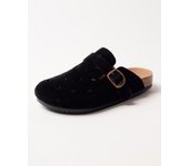 Zuecos de plataforma perforada Allsy 19479 36 de ante negro 41 negro