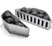 Juego de 1/2 cestas de carbón para barbacoa, soportes para parrilla para una distribución uniforme del calor, accesorios para asar para reuniones de campamento al aire libre 0.6mm 1pc