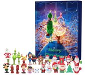 Calendario de Adviento de Navidad, juego de juguetes, calendario de cuenta regresiva de Navidad de 24 días, paquete de juguetes con figuras, regalos para