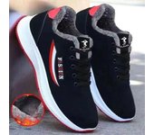 Zapatillas de nieve con cordones para hombre, zapatos casuales de suela gruesa acolchados para invierno 44